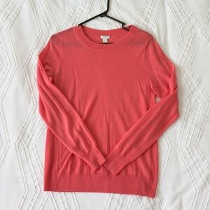 J. Crew Women's Coral Crew Neck Sweater